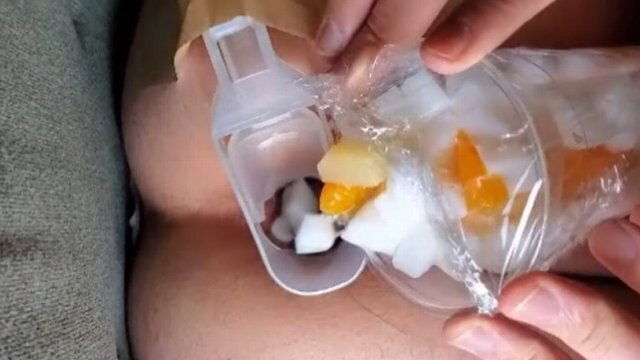 甘いもの好きなアナル。デザート寒天挿入