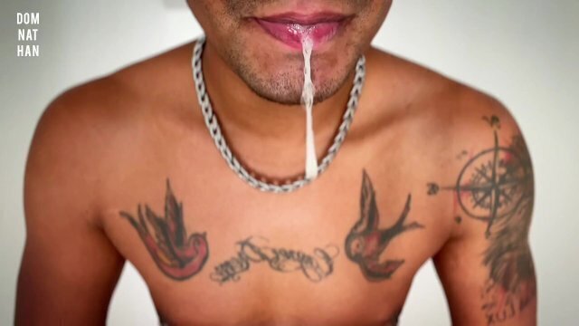 Male bastard burping spitting