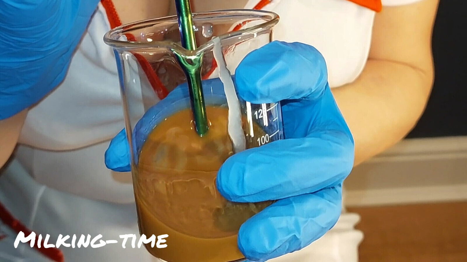 CFNM Nurse Part Slut Wife Drinks Sperm Sample (Milking-time)