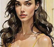 Comic About A Depraved Stepmom Whore In A Yellow Short Dress /Housewife Farts In Her Lover'_s Face / VERTICAL VERSION