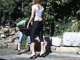 brit spandex busts balls