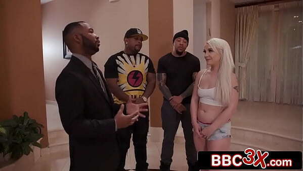 Rough Black Triple-Team Ass-Fuck Dumb Stripper Slut