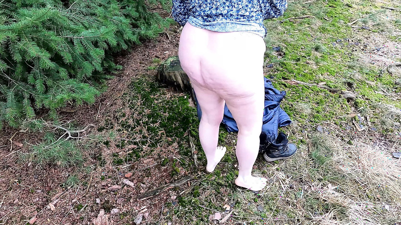 strip completely naked punishment woods