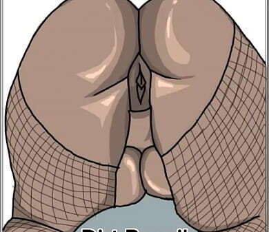 Drawing black booty doggy style position