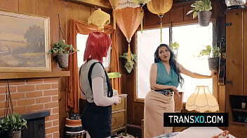 Tranny babysitter gets fucked tranny boss husband