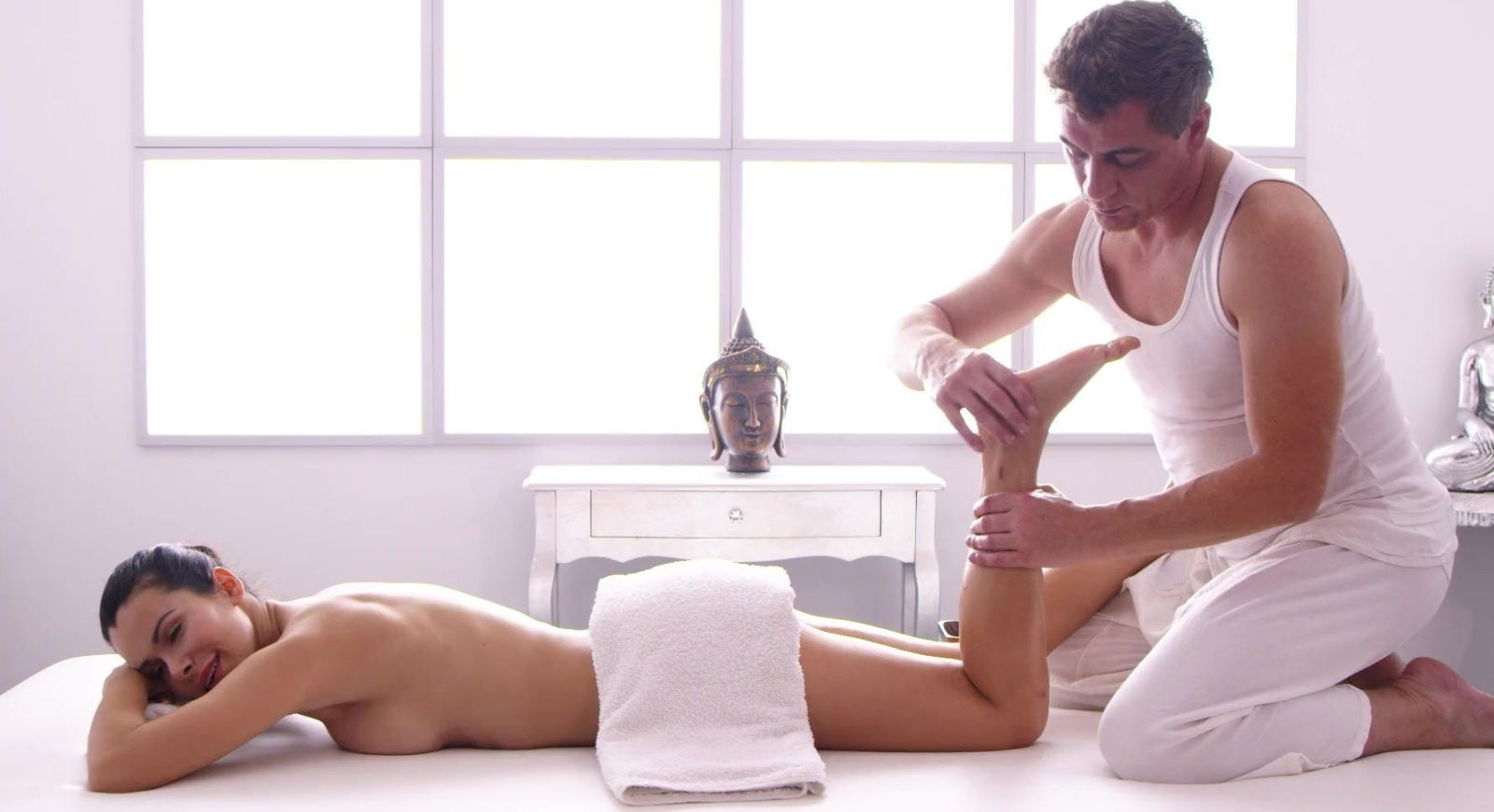 Jessy gets massaged pleasantly fucked various positions