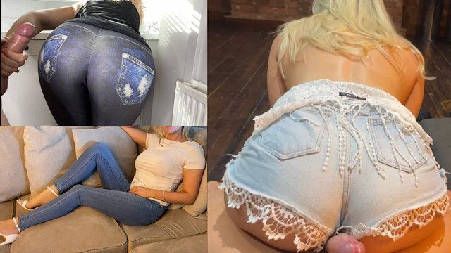 Teasing Grinding Denim Jeans Compilation Part