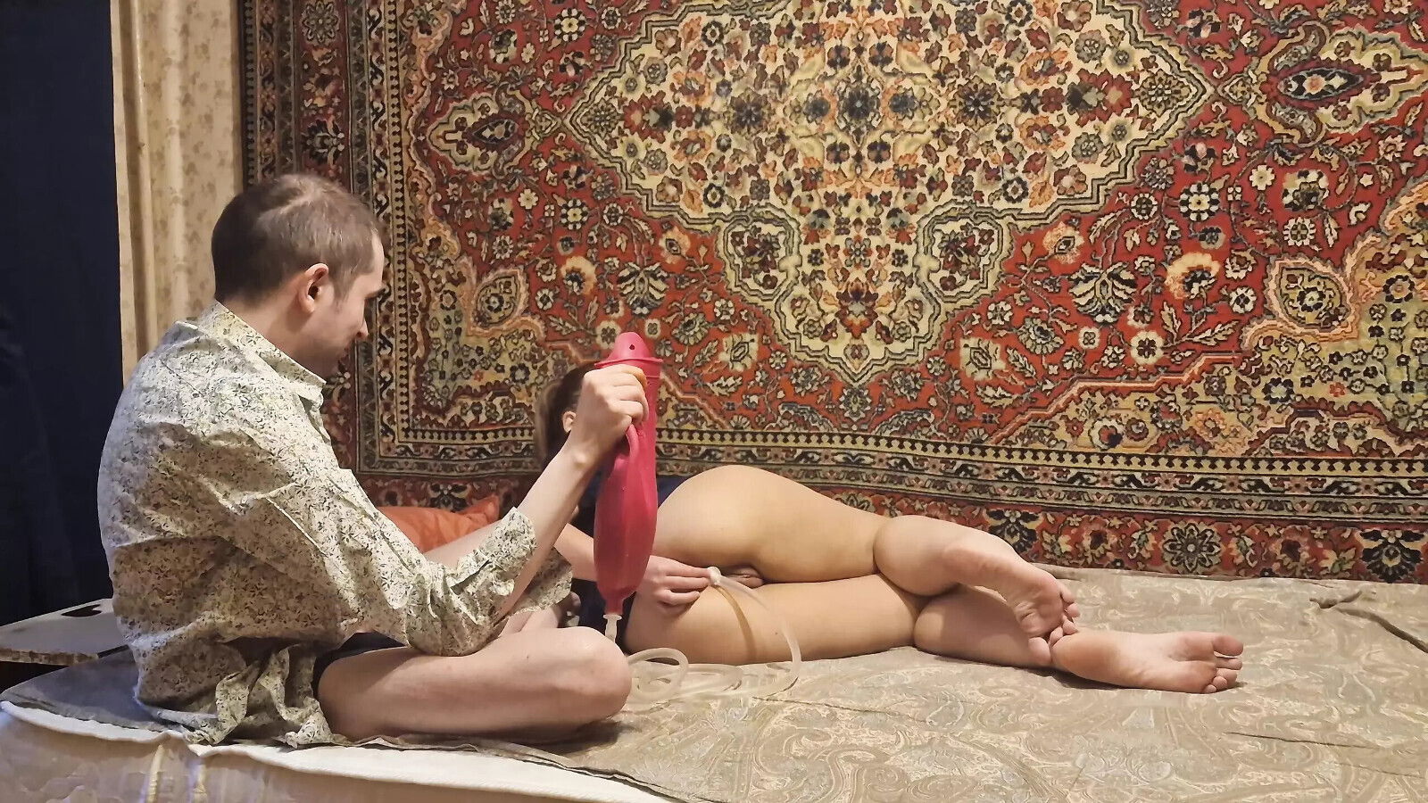 Sasha Earth gives enema Anastasia Mistress medical fetish