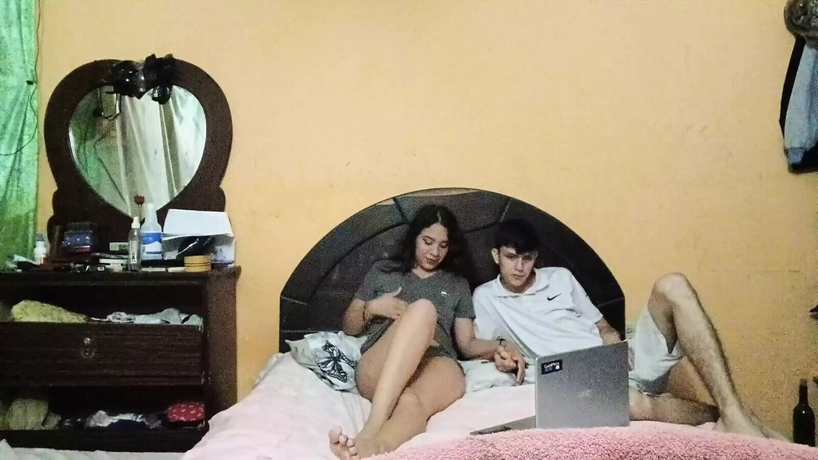 Step sister since alone busy WITH COMPUTER stepbrother help with STRESS