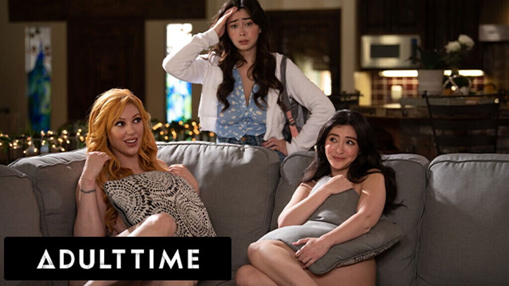 ADULT TIME Horny Stepmom Lauren Phillips CAUGHT Fucking Stepdaughter's Bully! WILD LESBIAN 3-WAY!