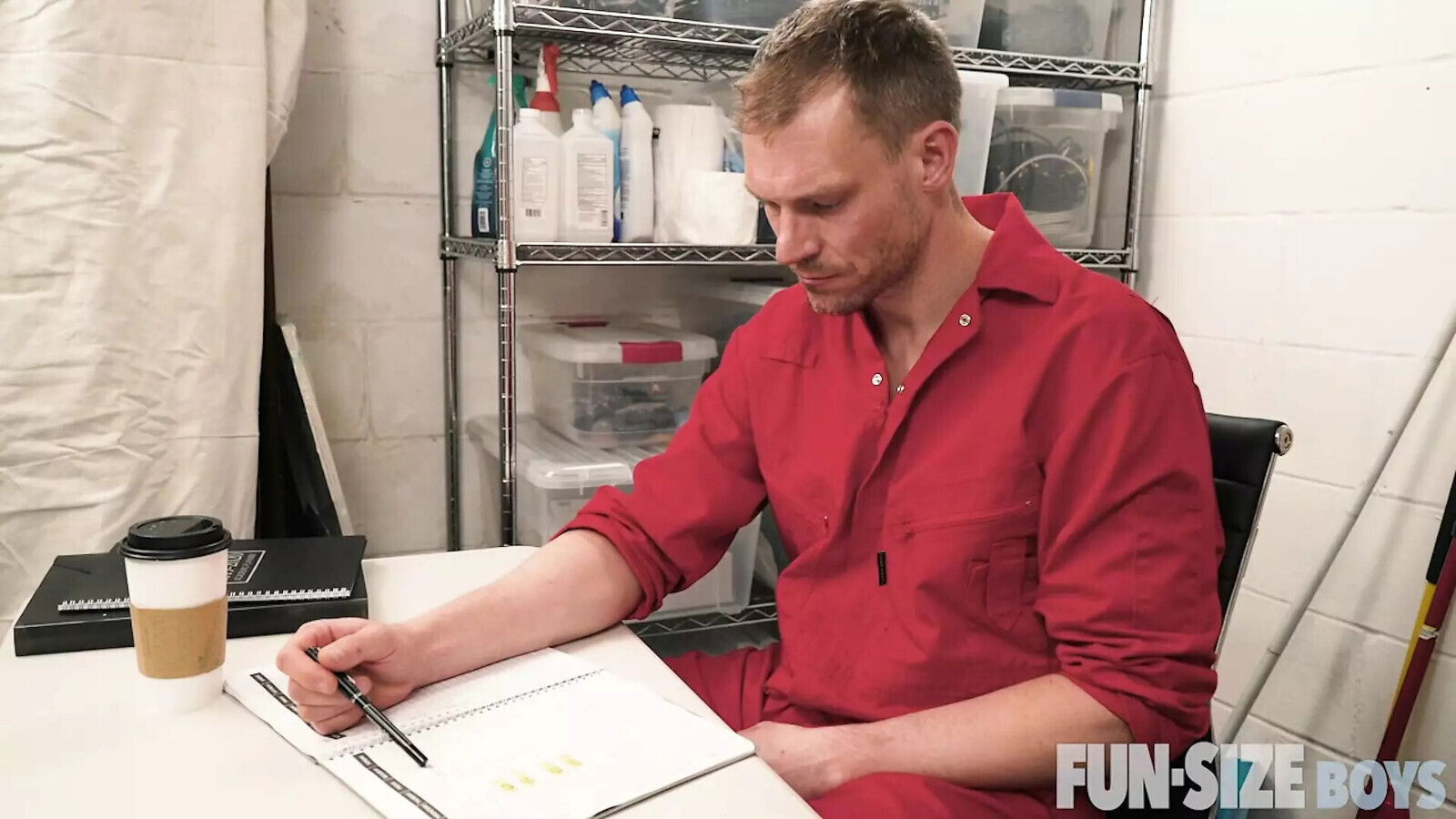 FunSizeBoys Janitor Ryan dominates Logan Cross closet