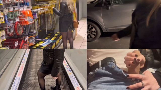 Bionda troia sconosciuta sega parcheggio supermercato (DIA ITA)