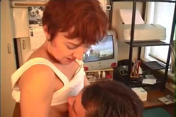 Cute housewife Nancy's office Fuck