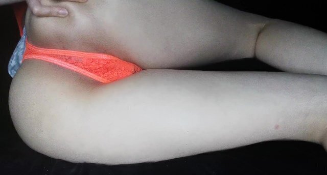 Naughty with small black dildo