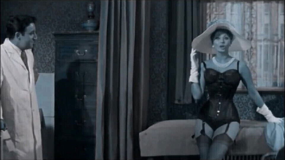 Sophia Loren in Lingerie and Nylons (Recolored)
