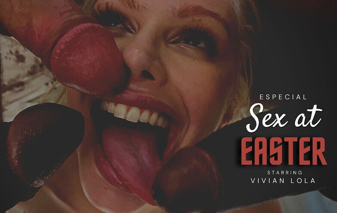 Young Blonde Girl Celebrated Easter Performing Oral Three Friends