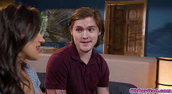 Freya Parker turned Penny Barbers silver tongue invites tongue good threesome