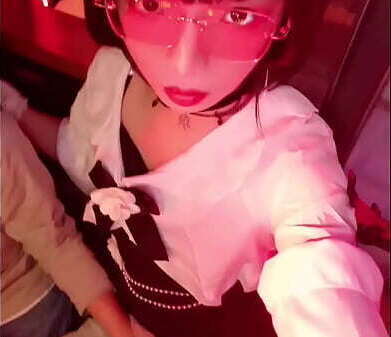 Cosplayer exposed toilet