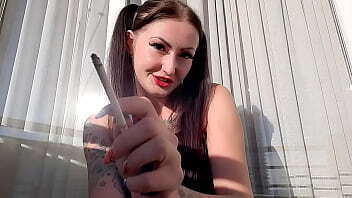 Sexy fetish cigarette fetish from charming Dominatrix Nika