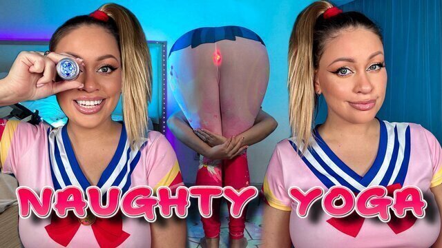 STRETCHING YOGA WITH BUTTPLUG