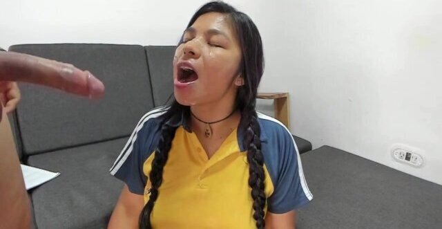 estudiando para examen terminan follando mucho semen cara sera paso