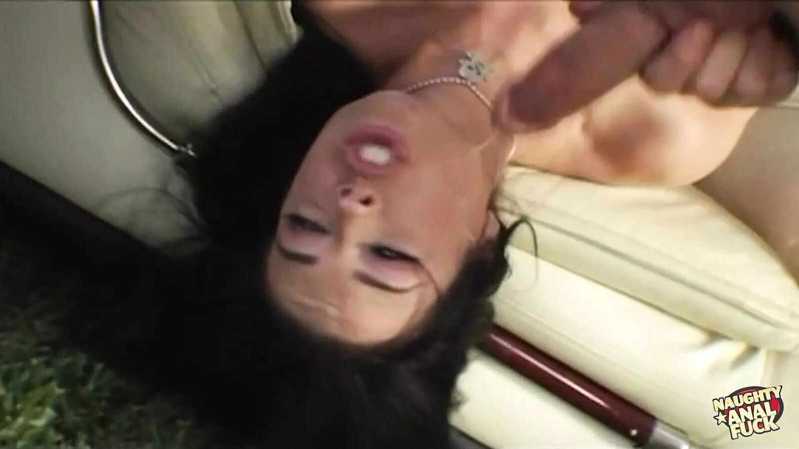 Beautiful brunette spends sunny using dildos outdoors getting booty railed