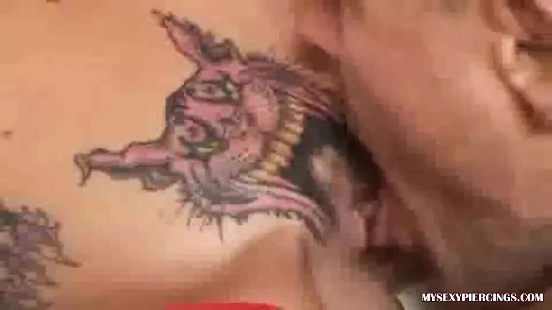 Sexy Piercings Santas helper with pierced pussy