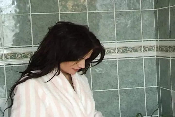 Breathtaking wife from France making morning