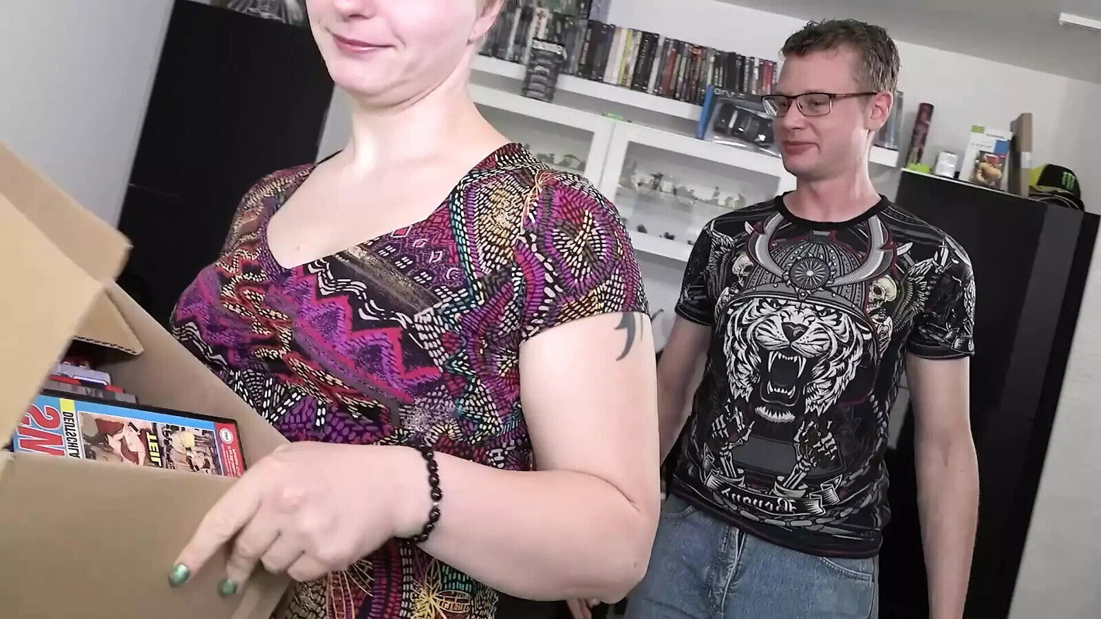 Moist Creamy Pussy From Postman Horny Fuck