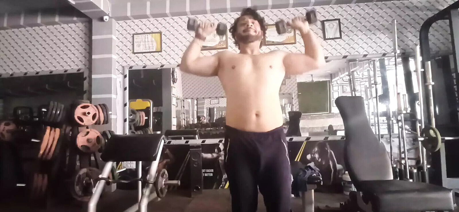 Indian With Chest Nude Workout