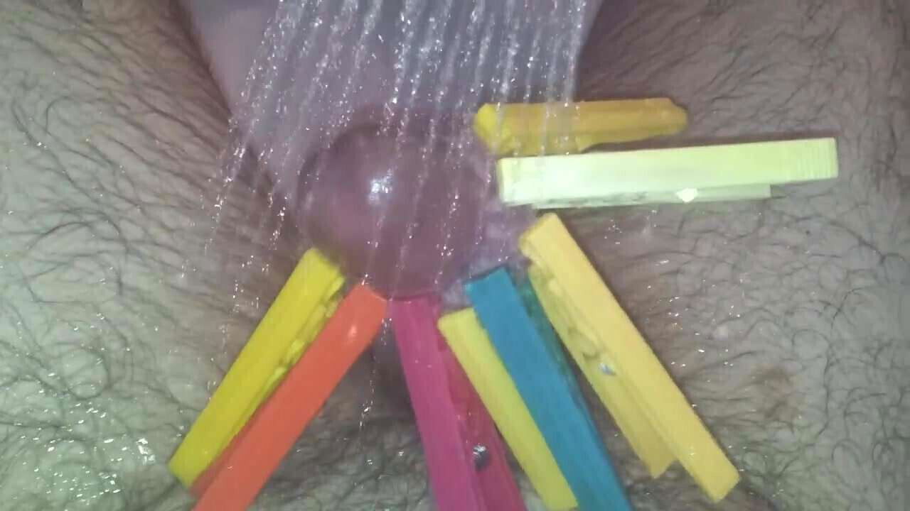 Washing balls cumshot