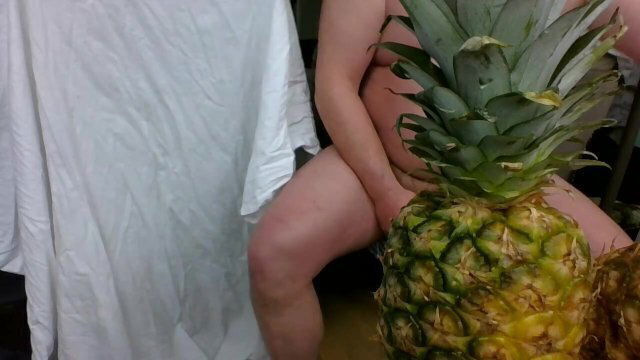 Pineapple show next window watching Romanian couple having sucking botlle