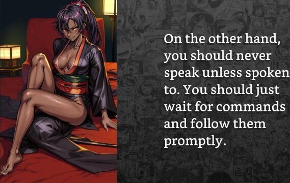 [Teaser] [FayGrey] [Futanari Shihouin Yoruichi trains sissification] (Joi Futa