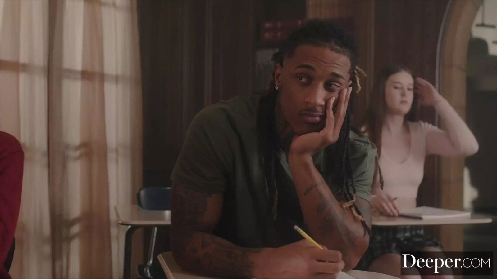 Bbc-hungry Amber Double Teamed Classmates