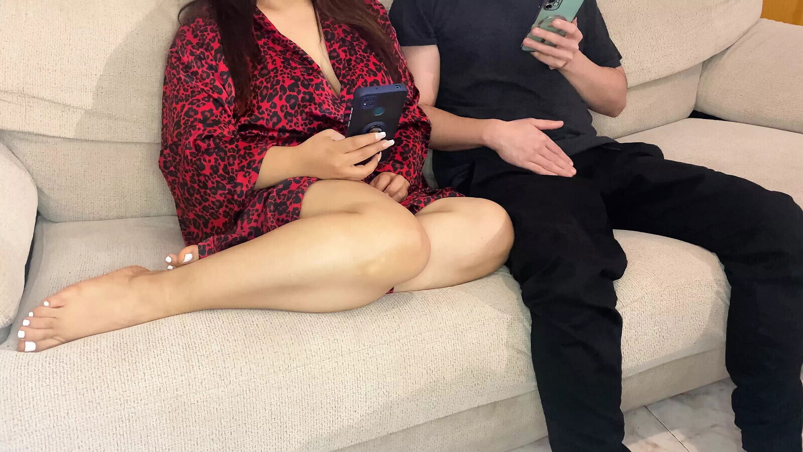 STEPMOTHER NEVER THOUGHT WOULD HELPING STEPSON CUM!